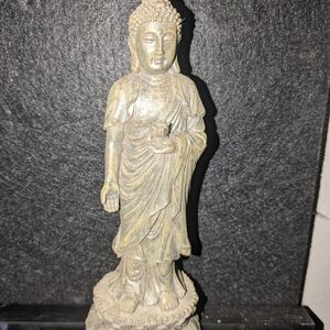 Vintage Standing Buddha Figure Resin or Ceramic 7.5"